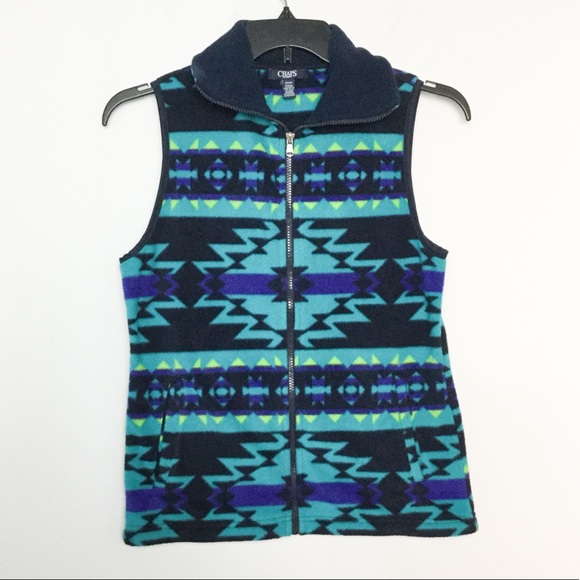 Chaps Jackets & Blazers - Chaps S Fleece Vest Aztec Pattern Colorful NWOT
